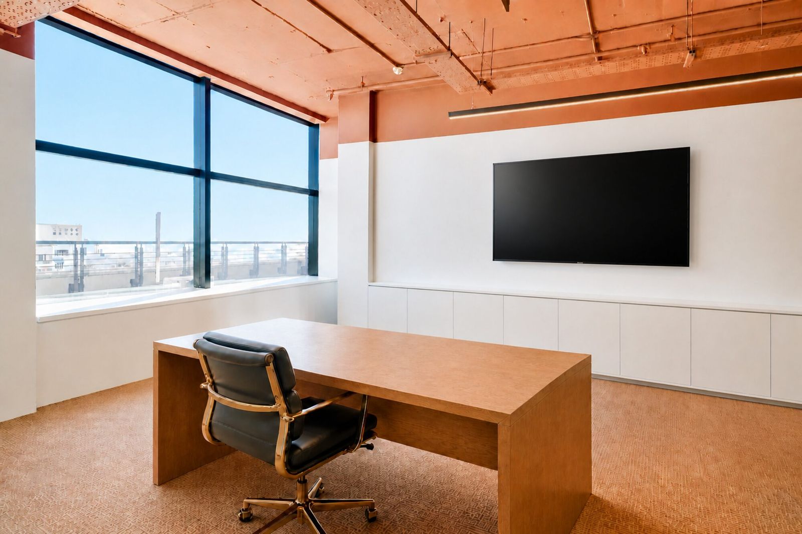 Office 6, the desk, as delivered